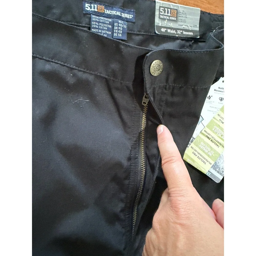 NWT 5.11 Tactical Taclite Pro Ripstop Pants Men Black 40 X 32 Cargo Pockets